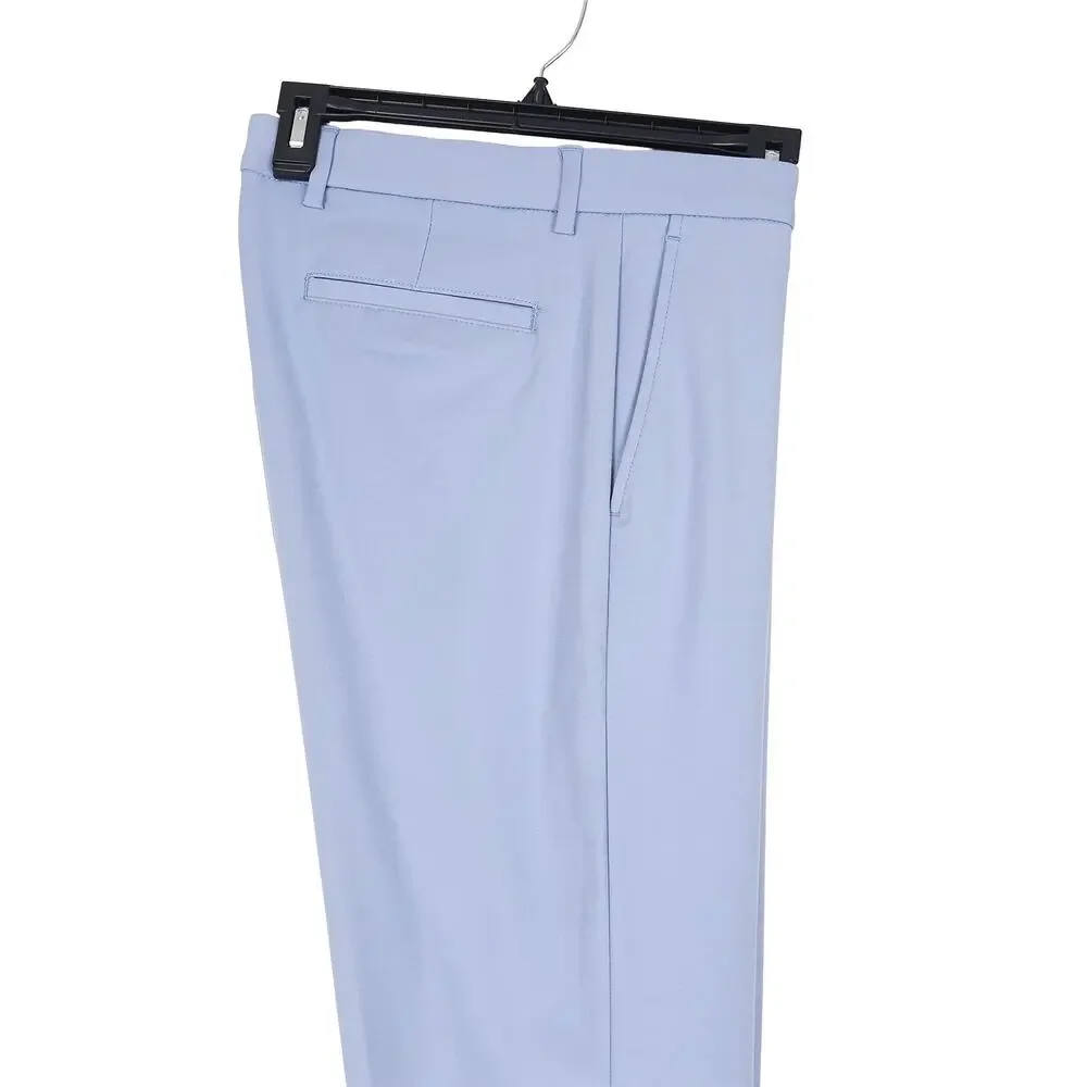 Michael Kors Mens Classic Fit Dress Pant 38x32 Pale Blue Stretch Cotton *Defect*